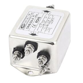 uxcell CW4B-20A-S AC 380V 20A 6Pin Metal 3 Phase Suppressor Power EMI Filter