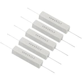 PATIKIL 5Pcs 47 Ohm Resistors, 10W Ceramic Cement Resistor Power Cement Resistor Kit Tolerance 5% for Power Adapters Audio Computer TV Circuit Board