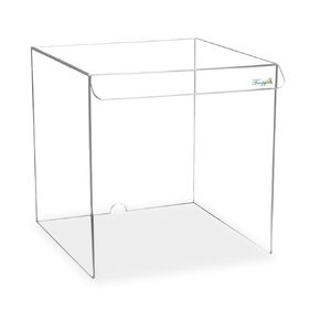 TrippNT - 50029 Clear Acrylic Small Equipment Draft Shield with Front Overhanging Panel 13 X 13 1/8 X 14 3/4 inches WHD