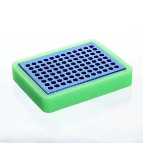 96 Well Aluminum Cooling Block - PCR Cooler for 0.2 mL PCR Tubes, Stripes and 96-Wells Plates