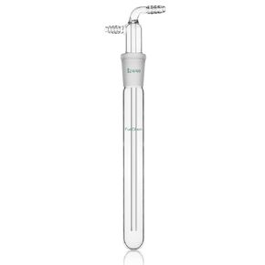 Borosilicate Glass Vacuum Cold Trap Glass Bubbler with 10mm Serrated Hose, 200 mm Length