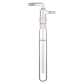 stonylab Glass Vacuum Cold Trap Bubbler with 10mm Serrated Hose, 250mm Length Below The 29/42 Joint