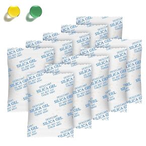 Silica Gel Packets - 10 Gram 120 Packs Moisture Absorbers, Food Grade Desiccant Packs for Storage, Premium Color Indicating Desiccant Packs for Storage, Widely Used for Foods, Electronics, Jewelry