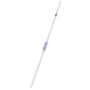 EISCO Volumetric Pipette, 10mL - Class A - Blue Markings - Red Coded - Borosilicate Glass