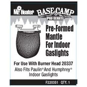 Mr. Heater Base Camp Pro Series Pre-Formed Mantle for Indoor Propane Gaslights