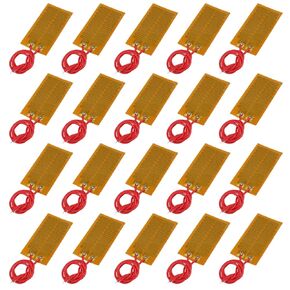 20pcs 30mmx40mm Film Heater Plate Adhesive Pad, PI Heating Elements Film 5V 1W Strip Heater Adhesive Polyimide Heater Plate (30mmx40mm)