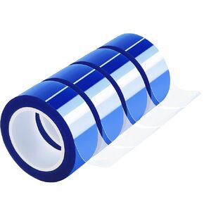 6 Rolls 20mm x16m(52ft) Blue Heat Resistant Tape，Heat Transfer Tape for Heat Sublimation Press Vinyl，and Fixing of Electronic Parts During Processing，No Residue