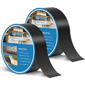 Joist Tape for Decking 2''×50',10 Pack Weather-Resistant Deck Joist Tape,Waterproof Seal Antiseptic Butyl Joist Tape,Self-Adhesive Flashing Joist Tape for Wood Decks Beams Roof