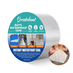 Butyl Tape Waterproof Sealing Tape Aluminum Foil Tape, Waterproof Sealing Tape for Rv Repair, Roof Sealing, Pipe Leaks, Silicone, Glass, Boat and Window Sealing and More.