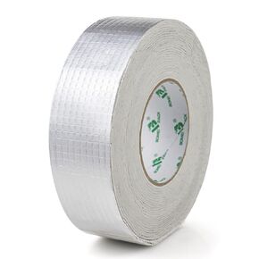 BOMEI PACK Aluminum Butyl Rubber Tape, Strong Waterproof Tape for Pipe, Metal, RV Awning, Roof Leak, Window Seal, Boat (2Inch x 16.4Feet 1Pack)