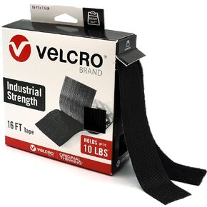 VELCRO Brand Heavy Duty Tape | 12 Foot Roll | Strong Sticky Back Adhesive Holds up to 10 lbs | Industrial Strength Fasteners for Indoor or Outdoor Use | 1-1/2in Width, White (VEL-30837-USA)