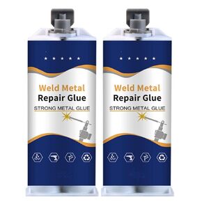 Metal Glue - Weld Metal Repair Glue,100ml Metal Weld Repair Glue, High Strength Bonds Metal Glue All Purpose Magic Repair Glue, All Purpose Magic Repair Adhesive (2Pcs)