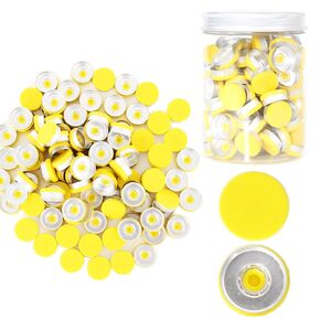 20mm Black Flip Top Caps-100 Pcs Aluminum-Plastic Black Caps for Glass Vial