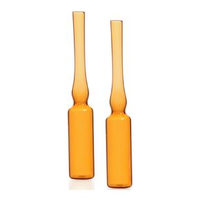 Kimble 12040G-1 Amber Borosilicate Glass 1mL Trimmed Stem Score-Break Ampule (Case of 144)