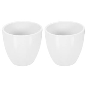 PATIKIL 100ml Porcelain Crucible with Lid, 2 Pack Evaporation Tall Form Bowl Cup Pot for Classroom Lab