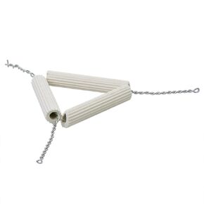 Crucible Triangle, 10pcs Lab Clay Triangle, Mud Triangular Crucible Stand Crucible Clay Triangle Heated Equipment Tool Chemistry Heating Support Clay Triangle Crucible Clay
