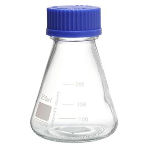 PATIKIL Erlenmeyer Flask, 2 Pcs 1000ml Narrow Mouth Graduated Flasks with Screw Cap Borosilicate Glass Flasks with Printed Graduation for Lab, Experiment, Chemistry, Science Study