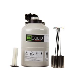 U.S.SOLID 6L Cryogenic Container Liquid Nitrogen Tank Semen Dewar with 6 Canisters Carry Bag in Kuwait