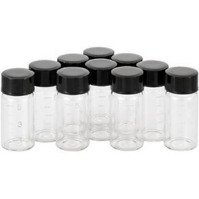 20-Pack 20ml Glass Vials with Screw Caps - Small Vials for Essential Oil, and Specimen Samples - Clear Bottles with Lids