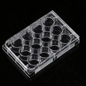 12-Well Tissue Culture Plate - Individually Wrapped， with Lid，Flat Bottom Wells（Pack of 10）