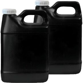 Premium 2.5 Gallon HDPE Black F-Style Bottle - Durable and Versatile Container for Bulk Liquids, Chemicals, and More - Industrial Strength Design for Reliable Storage and Transport (Case of 2)