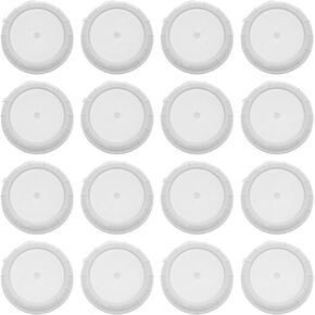 16PCS Glass Bottle Replacement Caps with Security Seal Glass Milk Bottle Caps for Milk Bottles with 48 mm (1.87 in) Caps