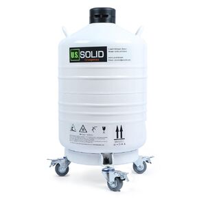 U.S.SOLID 30L Cryogenic Container Liquid Nitrogen LN2 Tank Dewar with Straps 6 Canisters and Wheel