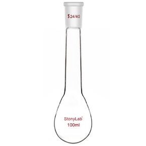 stonylab Kjeldahl Flask, Heavy Wall Long Neck Lab Flask Borosilicate Glass Round Bottom Kjeldahl Flask with 24/40 Standard Taper Outer Joint, 500 ml