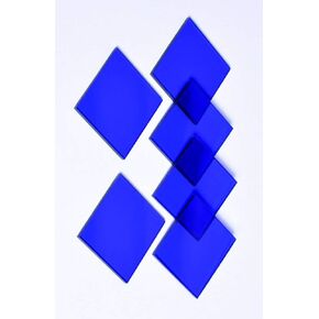 طبق United Scientific Supply CGP2X2، عرض 2 بوصة، طول 2 بوصة، زجاج كوبالت (عبوة من 6 قطع)