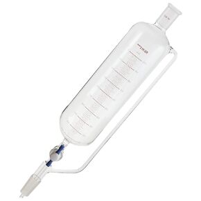 Glass Equalizing Dropping Funnel,Constant Pressure Funnel with PTFE Stopcock Chemistry Laboratory Glassware (60ml,24/40 Joint)
