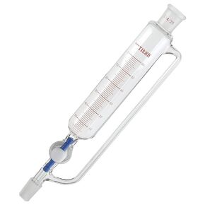 Glass Equalizing Dropping Funnel,Constant Pressure Funnel with PTFE Stopcock Chemistry Laboratory Glassware (60ml,24/40 Joint)