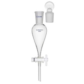 Borosilicate Glass 2000ml Conical Separatory Funnel with PTFE Stopcock, 2000mL