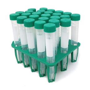 SPL 15 ml Conical Centrifuge Tubes Sterilized with PP Racks, Non - pyrogenic, Non - cytotoxic, DNase/RNase - Free, Human DNA - Free 25 Tubes x Rack (1 Rack)
