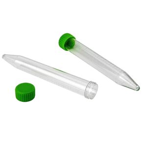 Caplugs Evergreen 240-2448-G50 15 mL Centrifuge Tubes with Screw Caps. Polystyrene, Bulk (Pack of 200)