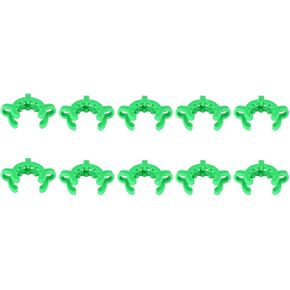 StonyLab Plastic Joint Clips, 10 pcs 24mm Keck Clamp #24 Lab Keck Clips for 24/29 24/40 Joint Glass Standard Conical Interface Clip Ground Glass Joint Lab Accessory - Green