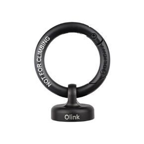 OLIGHT OLINK Portable Magnetic Hook Compatible with Olight Flashlights, Obulb (NOT COMPATIBEL with Obulb Pro S, Obulb Plus), Stainless-Made Carabiner-Style Ring (Black)