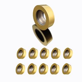 20PCS RPMW1003MO R5 Carbide Milling Inserts Indexable Milling RPMW1003 Carbide Inserts for SRDPN Indexable Carbide Milling Turning Tool Holder Metal Lathe Cutting Tools SRDPN