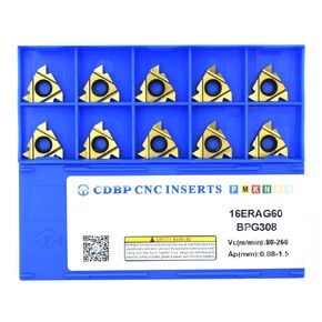 11IR A60/11ER A60 CNC Lathe Indexable Threading Carbide Insert Blade, 10 PCS