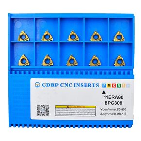 11IR A60/11ER A60 CNC مخرطة قابلة للفهرسة كربيد إدراج شفرة، 10 قطع