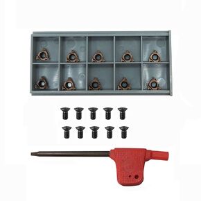 Lather Threading Tool Bit Set External Internal Threading Boring Bars Turning Tool Holders with 11IR A60 16ER 16IR AG60 Carbide Threading Inserts (11IR A60)