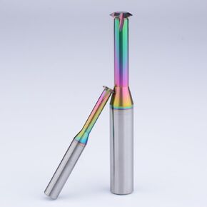 Metric Carbide Thread Milling Cutters Threading End Mills for Aluminum Thread Angle 60 Degrees CNC for Metal Working Replace Taps-(5pcs D3.9×Picth0.5-1.0)