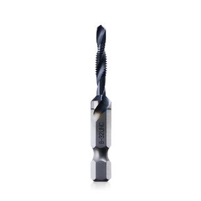 SAE(6-32NC - 1/4-20NC) & Metric (M3-M10) 12pcs Combination Drill and Tap Bit Set, Ultra TiAlN Coating M2 Drill Tap Set for One-Step Drilling, Tapping, and Deburring