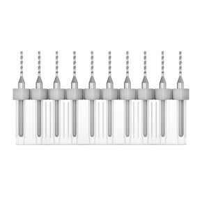 TOP-VIGOR 20pcs 0.3mm Micro Drill Bit, Tungsten Steel PCB Drill Bit with 1/8 Inch Shank for Print Circuit Board Stone CNC Engraving