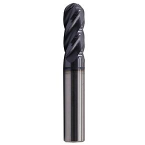 BestParts High Performance Ball Nose Solid Carbide End Mill - AlTiN Coated, 30 Degree Helix, 4 Flute, 3/8" Cutting Diameter, 3/8" Shank Diameter, 1" Length of Cut, 2-1/2" Overall Length