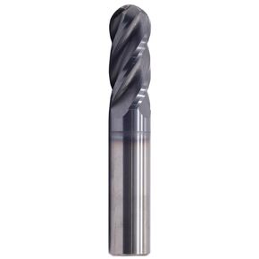 BestParts High Performance Ball Nose Solid Carbide End Mill - AlTiN Coated, 4 Flute, 30 Degree Helix, 1/2" Cutting Diameter, 1/2" Shank Diameter, 1" Length of Cut, 3" Overall Length