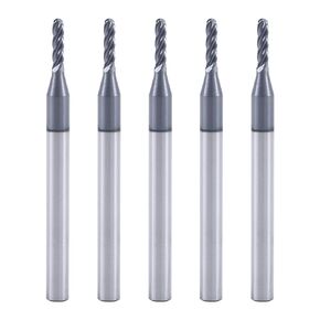 ISB 4Flutes Carbide Ball Nose end Mill - Micro Grain Carbide End Mill for Alloy Steels/Hardened Steels(5,1/8)