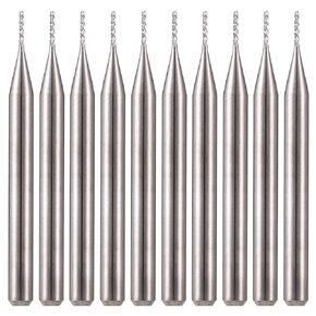 10Pcs 0.6mm Carbide End Mill Engraving Milling Cutter CNC Router Bits for PCB Machine, 1/8" Shank