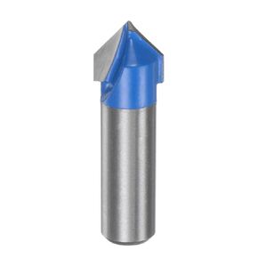 Router Bits 5/8" Dia 1/2" Shank 90 Degree V Type End Mill Carbide for Woodworking Carpentry Engraving Edge Trimmer Cutter Tools