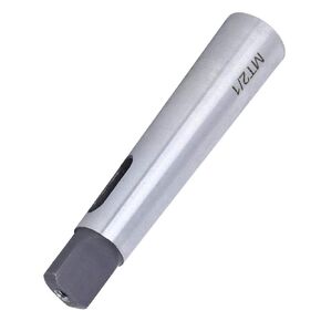 Morse Taper Reducing Adapter, MT2 to MT1 High Hardness Wear Resistance Silver Color Tapered Drill Sleeve for Lathe Milling, Steel Drill Sleeve