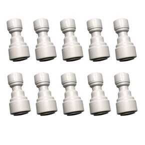 1/4" Tube to 1/4" Tube push fit straight quick connect for RO water system (10pack)